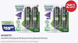 Health Save Nicorette QuickMist Mouthspray offer