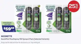 Health Save Nicorette QuickMist Mouthspray offer