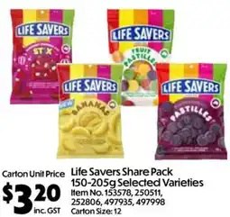C-Store Distribution Life Savers Share Pack offer