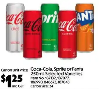 Coca-Cola, Sprite or Fanta