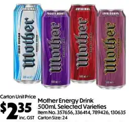 C-Store Distribution Mother Energy Drink offer