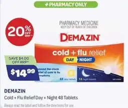 Health Save Demazin Cold + Flu Relief Day + Night offer