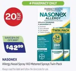 Health Save Nasonex Allergy Nasal Spray offer