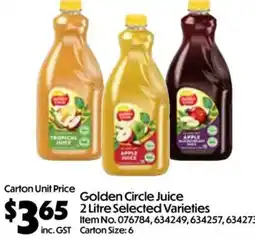 C-Store Distribution Golden Circle Juice offer