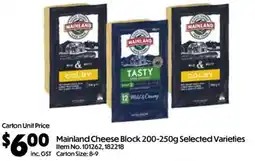 C-Store Distribution Mainland Cheese Block offer