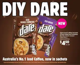 C-Store Distribution Dare Iced Coffee Sachets offer