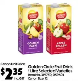 C-Store Distribution Golden Circle Fruit Drink offer