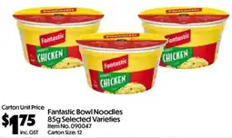 C-Store Distribution Fantastic Bowl Noodles offer