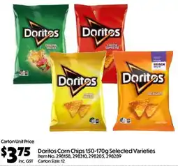 C-Store Distribution Doritos Corn Chips offer
