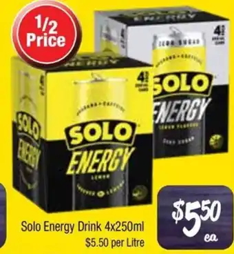 Farmer Jack's Solo Energy Drink offer