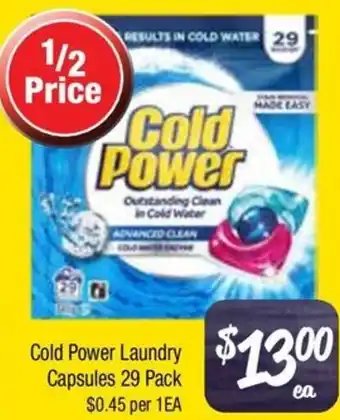 Farmer Jack's Cold Power Laundry Capsules offer