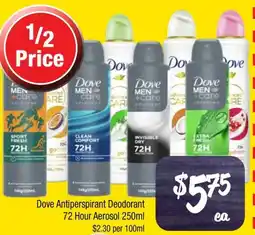 Farmer Jack's Dove Antiperspirant Deodorant 72 Hour Aerosol offer