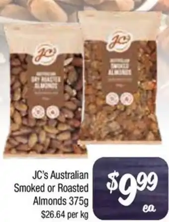 Farmer Jack's JC's Australian Smoked or Roasted Almonds offer