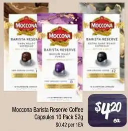 Farmer Jack's Moccona Barista Reserve Coffee Capsules offer
