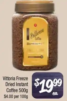 Farmer Jack's Vittoria Freeze Dried Instant Coffee offer
