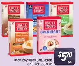 Farmer Jack's Uncle Tobys Quick Oats Sachets offer
