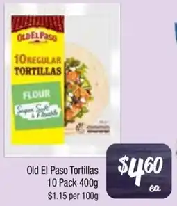 Farmer Jack's Old El Paso Tortillas offer