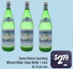 Farmer Jack's Santa Vittoria Sparkling Mineral Water Glass Bottle offer