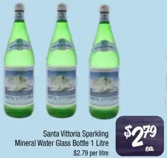 Farmer Jack's Santa Vittoria Sparkling Mineral Water Glass Bottle offer