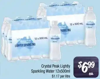 Farmer Jack's Crystal Peak Lightly Sparkling Water offer