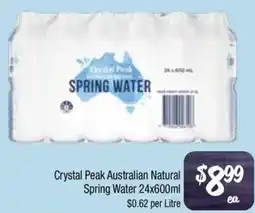 Farmer Jack's Crystal Peak Australian Natural Spring Water offer