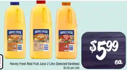 Farmer Jack's Harvey Fresh Real Fruit Juice offer