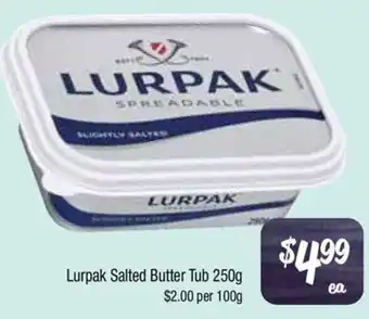 Farmer Jack's Lurpak Salted Butter Tub offer