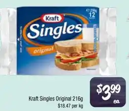 Farmer Jack's Kraft Singles Original offer