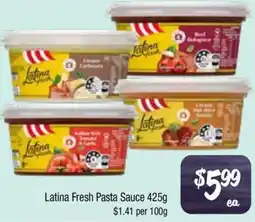 Farmer Jack's Latina Fresh Pasta Sauce offer