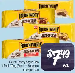 Farmer Jack's Four'N Twenty Angus Pies offer