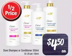 Farmer Jack's Dove Shampoo or Conditioner offer