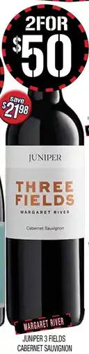 Farmer Jack's Juniper 3 fields cabernet sauvignon offer
