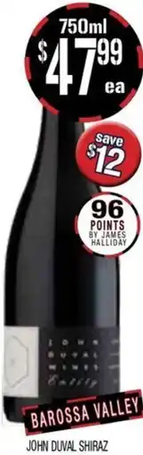 Farmer Jack's John duval shiraz offer