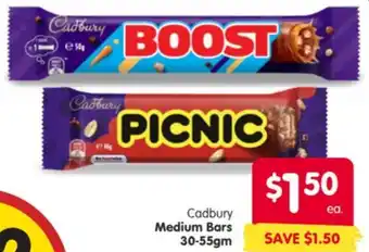 Spar Cadbury Medium Bars offer