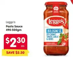 Spar Leggo's Pasta Sauce offer