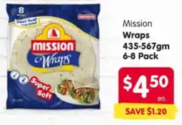 Spar Mission Wraps offer