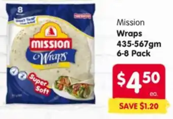 Spar Mission Wraps offer