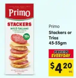 Spar Primo Stackers or Trios offer