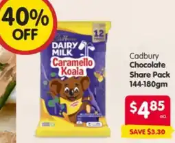 Spar Cadbury Chocolate Share Pack offer