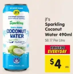 Spar jt's Sparkling Coconut Water offer