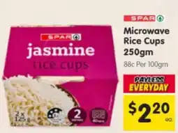 Spar Microwave Rice Cups offer