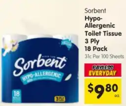 Spar Sorbent Нуро- Allergenic Toilet Tissue offer