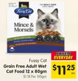 Spar Fussy Cat Mince & Morsels Grain Free Adult Wet Cat Food offer