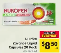 Spar Nurofen Zavance Liquid Capsules offer