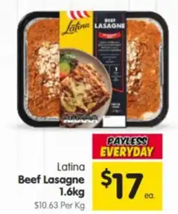 Spar Latina Beef Lasagne offer