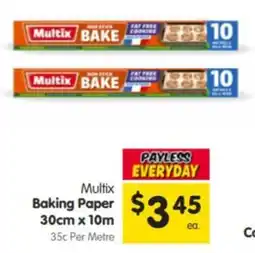 Spar Multix Baking Paper offer