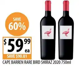 Supabarn Cape barren rare bird shiraz 2020 offer