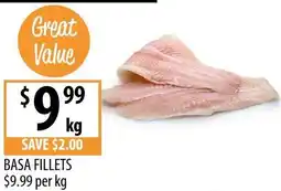 Supabarn Basa fillets offer