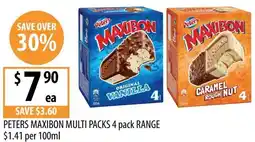 Supabarn Peters maxibon multi packs range offer