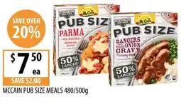 Supabarn Mccain pub size meals offer